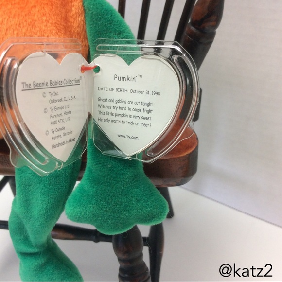 Pumkin the Pumpkin Ty Beanie Babies 1998 - Picture 2 of 3